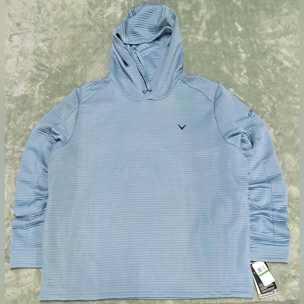 Callaway Opti Dri Ottoman Hooded Pull Over Sweatshirt Men’s L